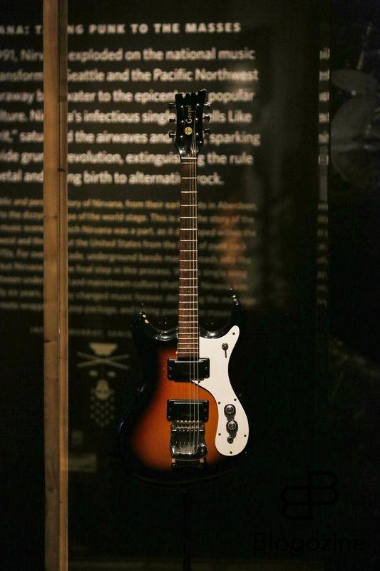 Exclusive... 52206935 General views of the Kurt Cobain exhibit at the Experience Music Pavilion Museum in Seattle, Washington on October 18, 2016. The exhibit is only available for a limited time and showcases some of his favorite guitars and other memorabilia. FameFlynet, Inc - Beverly Hills, CA, USA - +1 (310) 505-9876