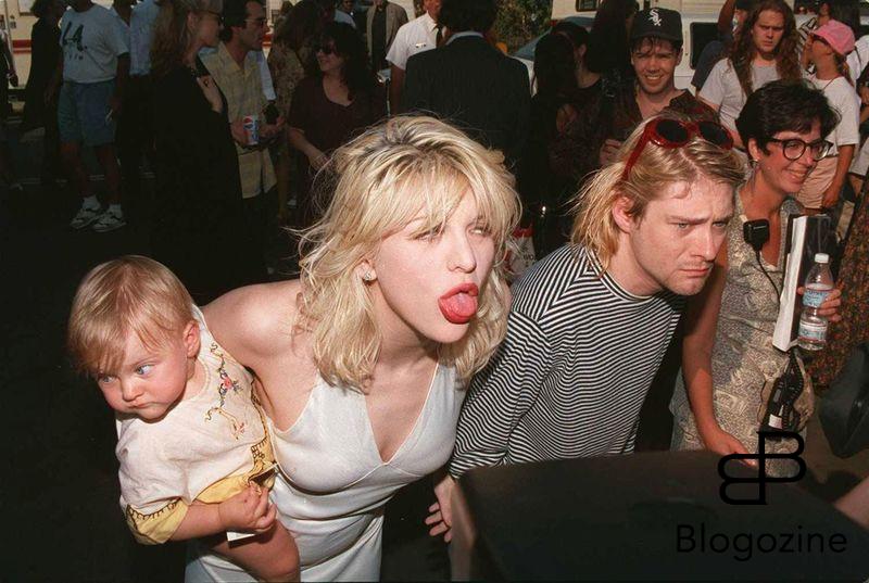 2908, UNIVERSAL CITY, CALIFORNIA - Tuesday September 4 2007. **FILE PICTURE** dated 1993 of Nirvana frontman Kurt Cobain with his wife Courtney Love and their baby daughter Frances Bean. A study by researchers at Liverpools John Moores University has concluded that North American and British rock stars are more than twice as likely to to die a premature death as ordinary citizens of the same age. Cobain died in 1994 aged just 27 Photo: Paul Harris, PacificCoastNews. Code: 4003/2908PCN_Cobain COPYRIGHT STELLA PICTURES